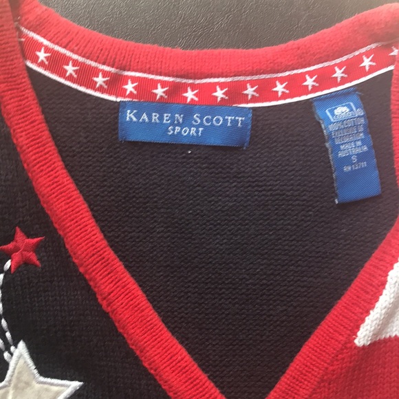 Karen Scott ladies size S USA vee neck pullover vest - Picture 3 of 4